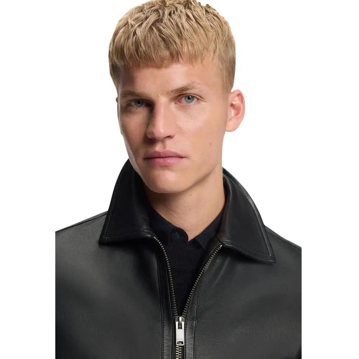 Hugo Boss Sample Sale | Hugo Boss Black Leather Leather Jacket - | Designer outlet