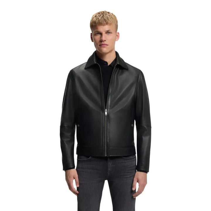 Hugo Boss Sample Sale | Hugo Boss Black Leather Leather Jacket - | Designer outlet