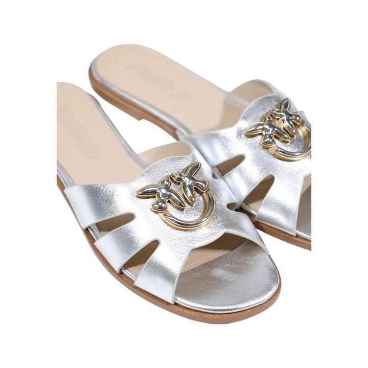 PINKO Sample Sale | PINKO White Leather Slippers - | Designer outlet