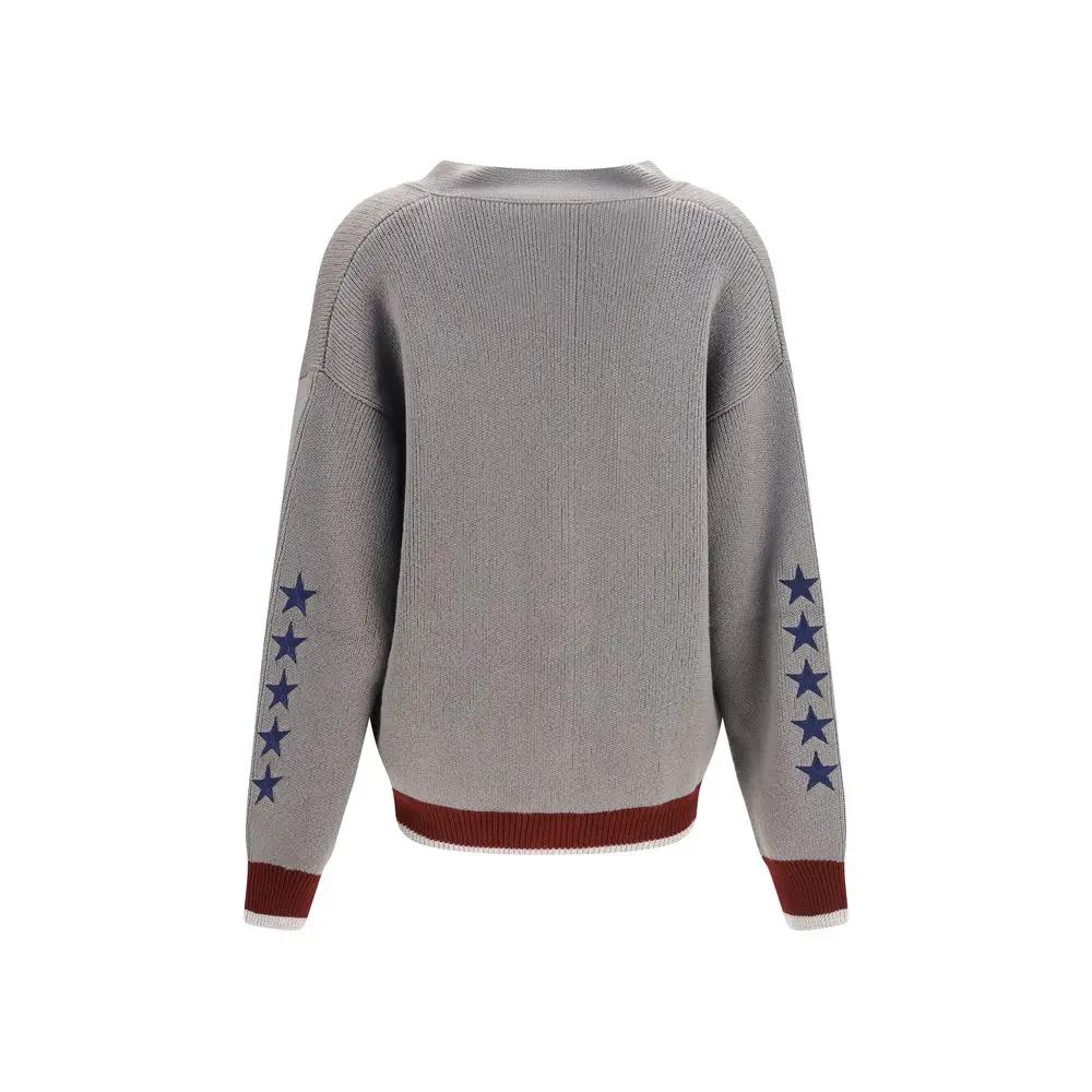 Off-White Sample Sale | Off-White Gray Wool Oves Aries Cardigan - | Designer outlet