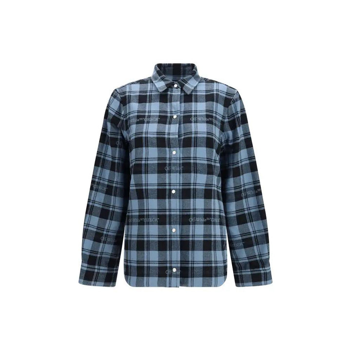 Off-White Sample Sale | Off-White Blue Cotton Full-Length Jacket - | Designer outlet