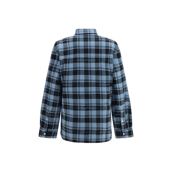 Off-White Sample Sale | Off-White Blue Cotton Full-Length Jacket - | Designer outlet