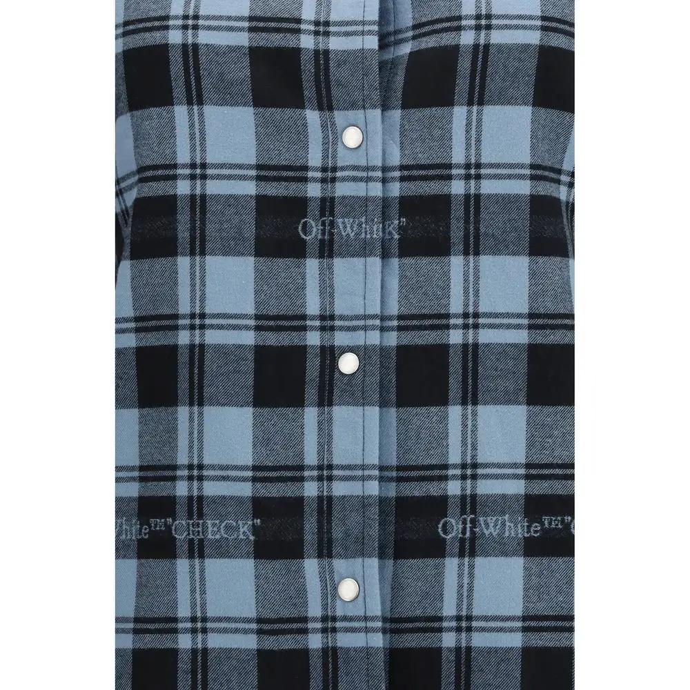 Off-White Sample Sale | Off-White Blue Cotton Full-Length Jacket - | Designer outlet