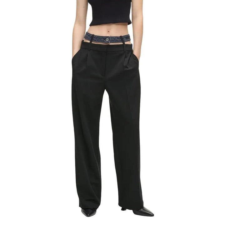 Karl Lagerfeld Sample Sale | Karl Lagerfeld Black Polyester Casual Pants - | Designer outlet