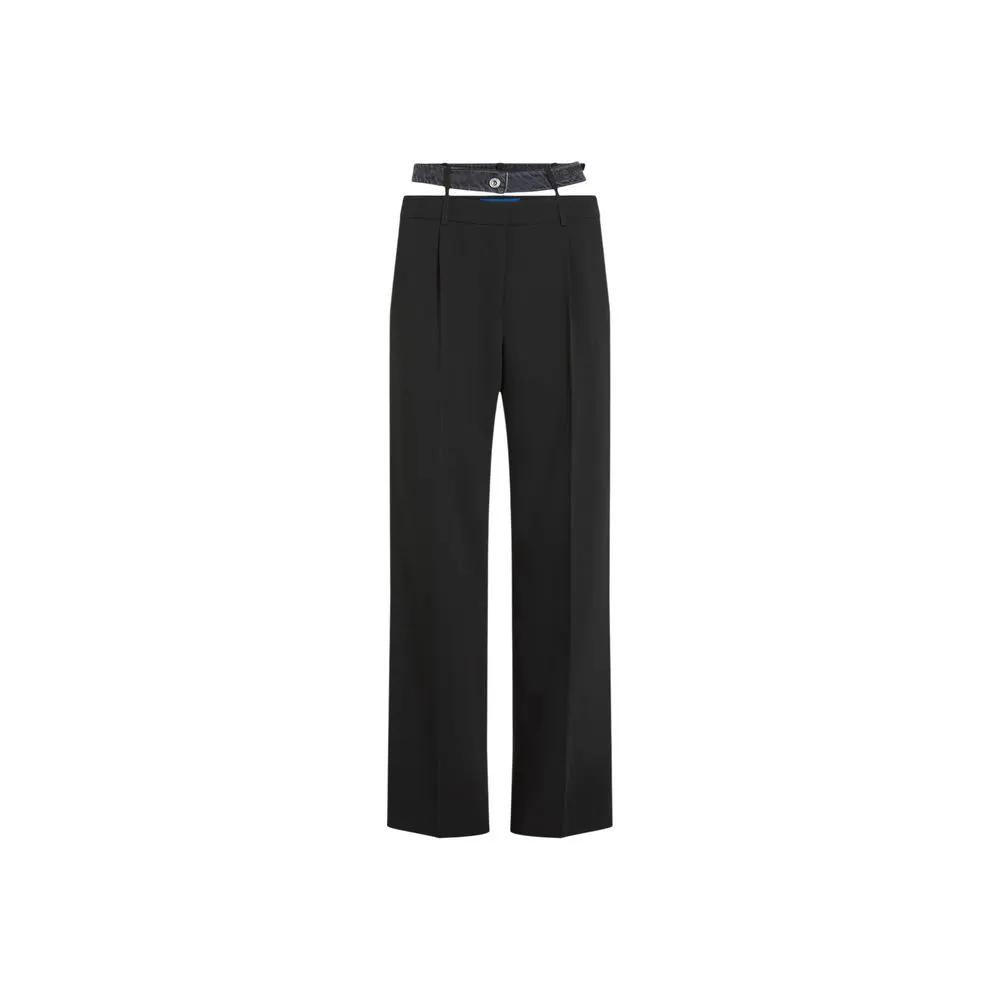 Karl Lagerfeld Sample Sale | Karl Lagerfeld Black Polyester Casual Pants - | Designer outlet