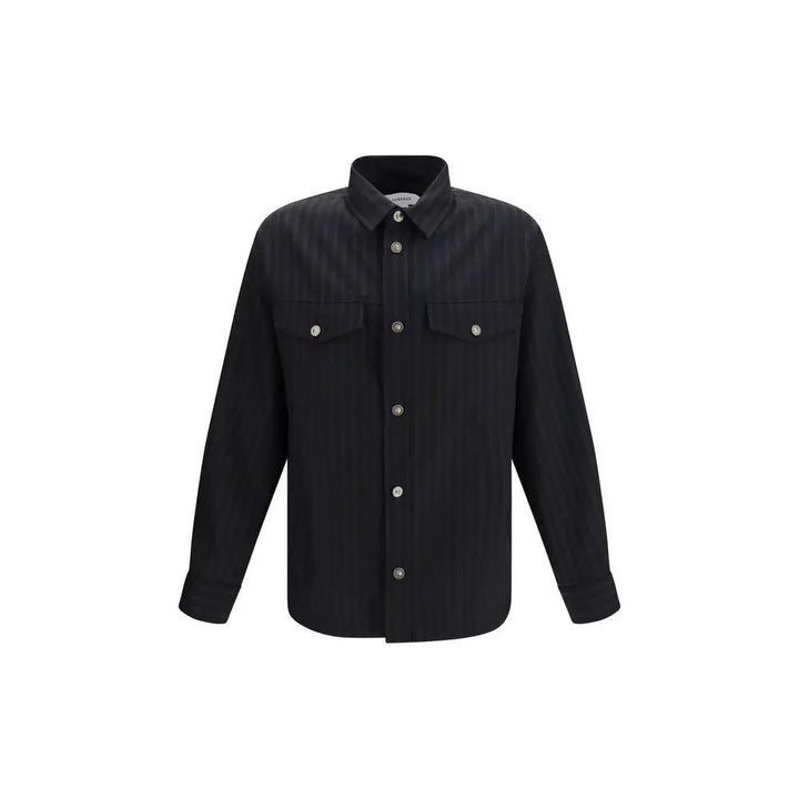 Versace Sample Sale | Versace Black Wool Oves Aries Shirt - | Designer outlet