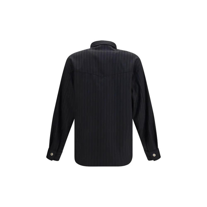 Versace Sample Sale | Versace Black Wool Oves Aries Shirt - | Designer outlet