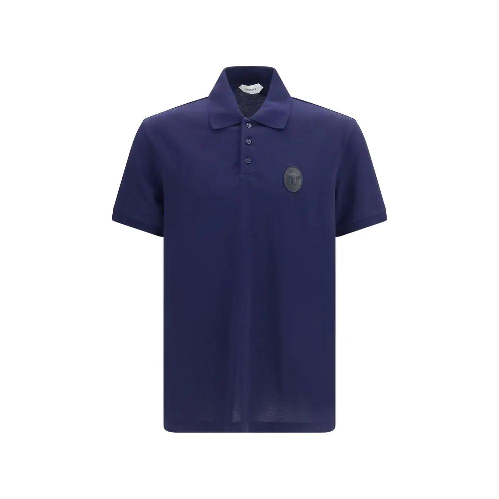 Versace Sample Sale | Versace Blue Cotton Polo Shirt - | Designer outlet