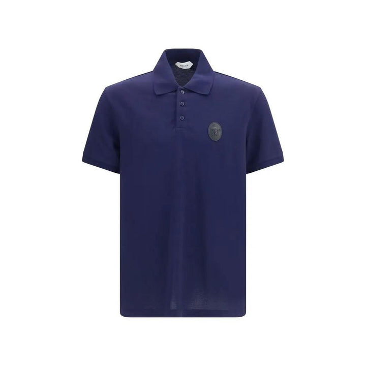 Versace Sample Sale | Versace Blue Cotton Polo Shirt - | Designer outlet