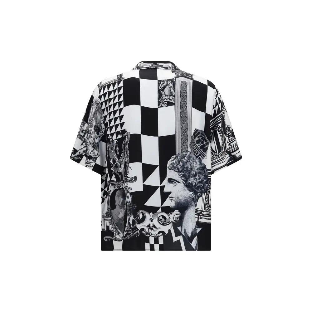 Versace Sample Sale | Versace Black Silk Shortsleeve Shirt - | Designer outlet