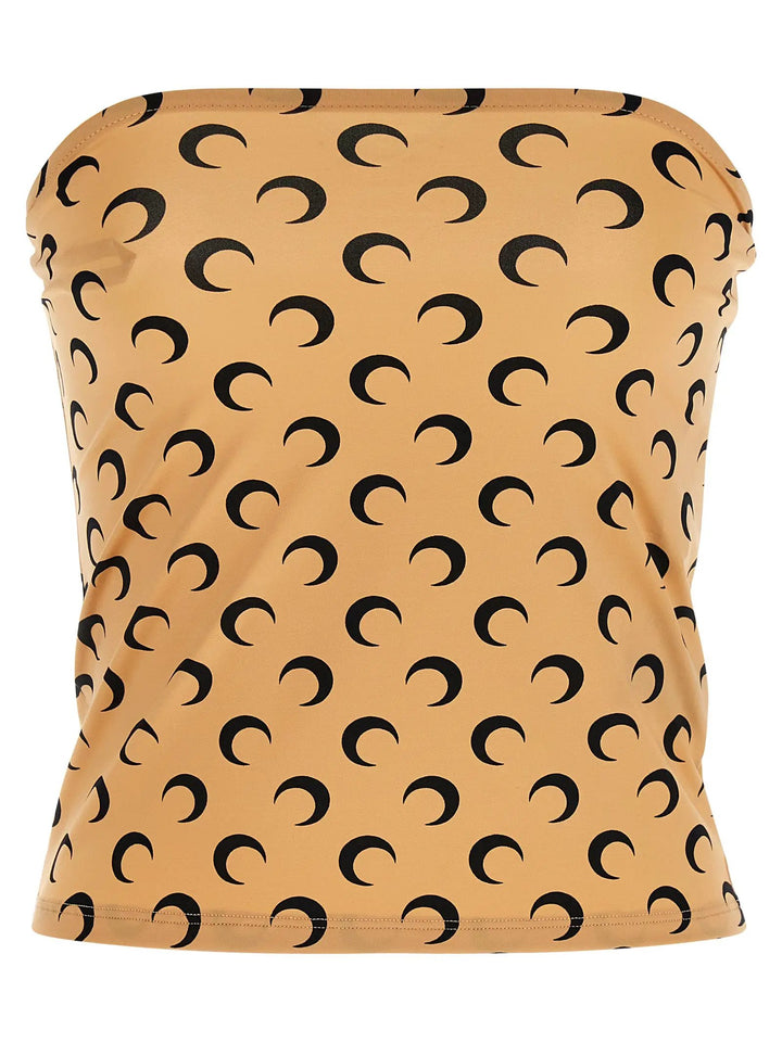 Marine Serre Sample Sale | Marine Serre Beige Polyamide T-Shirt - | Designer outlet