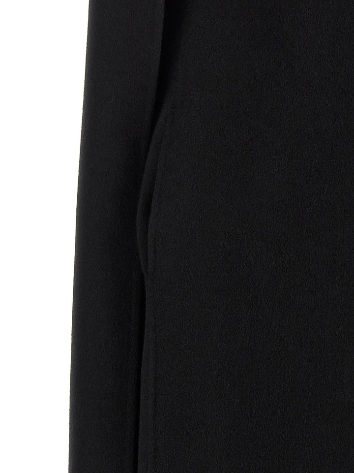Khaite Sample Sale | Khaite Black Virgin Wool Midi Dress - | Designer outlet