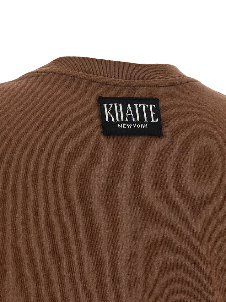 Khaite Sample Sale | Khaite Brown Cotton T-Shirt - | Designer outlet