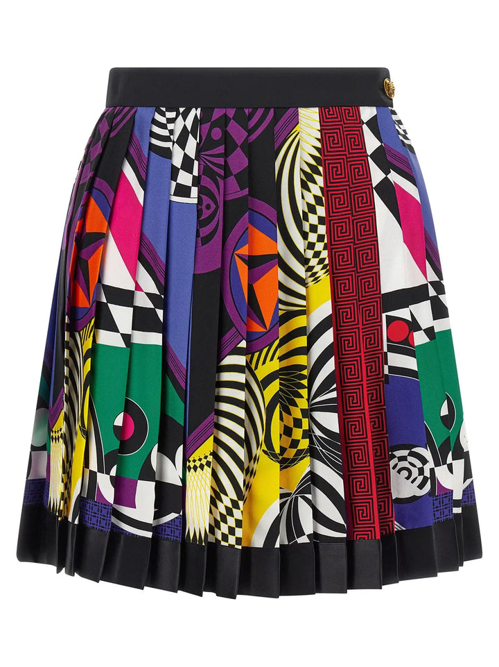 Versace Sample Sale | Versace Multicolor Silk Long Skirt - | Designer outlet