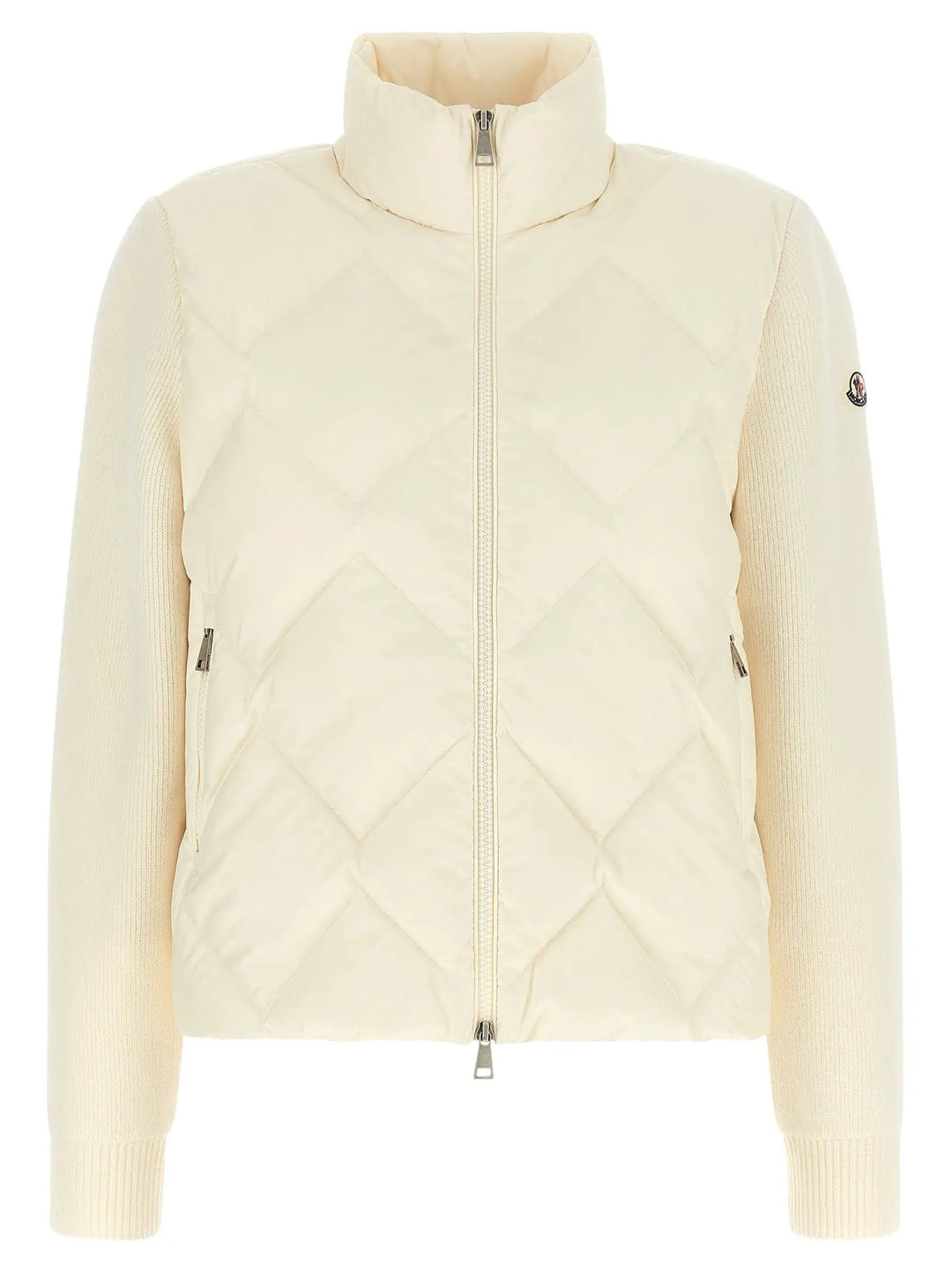 Moncler Sample Sale | Moncler White Polyester Cardigan - | Designer outlet