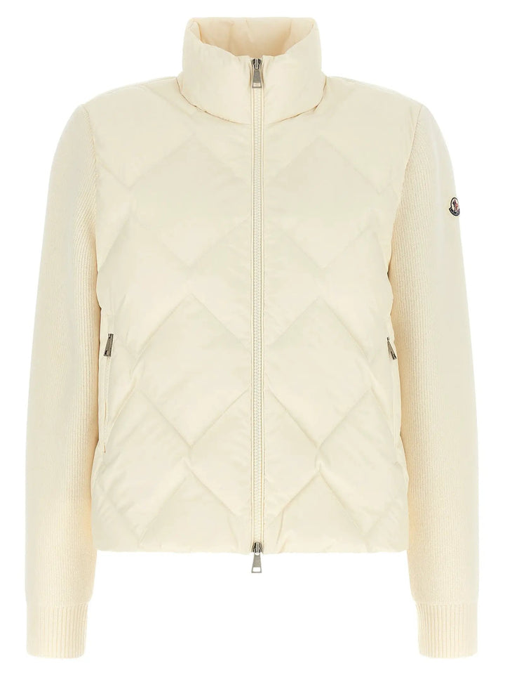 Moncler Sample Sale | Moncler White Polyester Cardigan - | Designer outlet