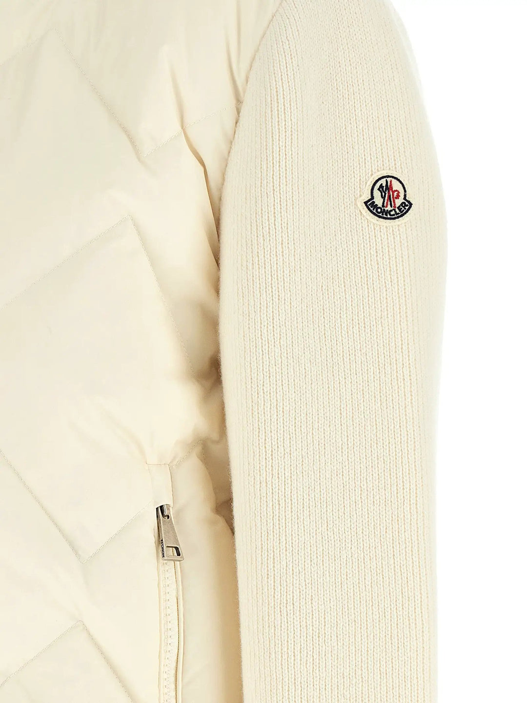 Moncler Sample Sale | Moncler White Polyester Cardigan - | Designer outlet