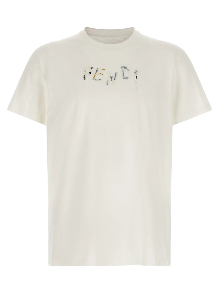 Fendi Sample Sale | Fendi White Cotton T-Shirt - | Designer outlet