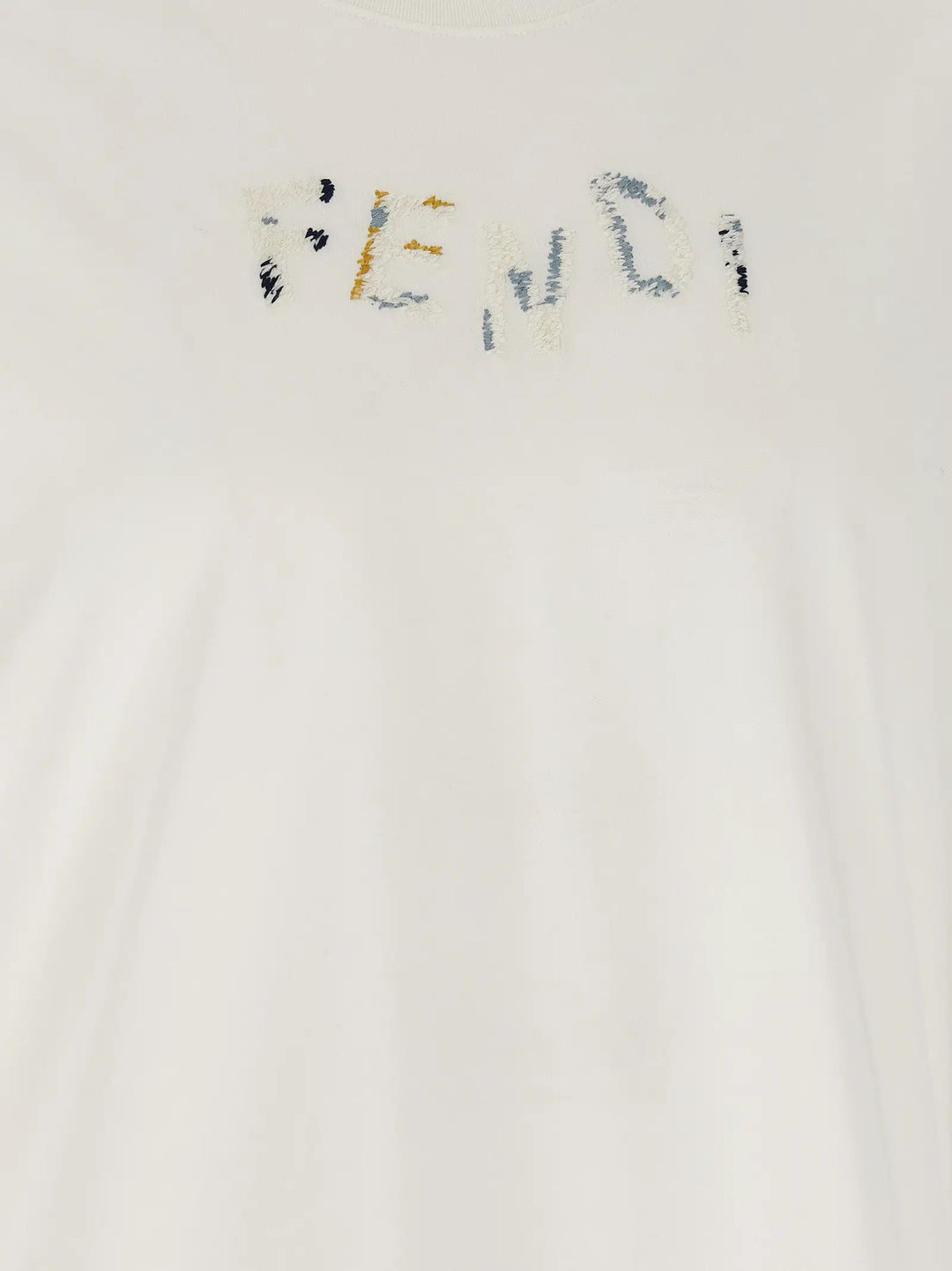 Fendi Sample Sale | Fendi White Cotton T-Shirt - | Designer outlet