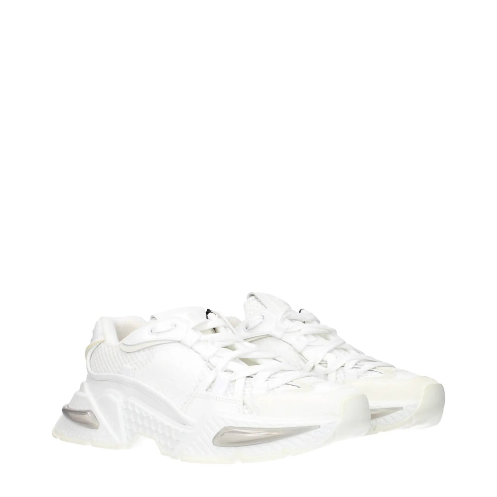 Dolce & Gabbana Sample Sale | Dolce & Gabbana White Fabric Athletic Sneakers - | Designer outlet