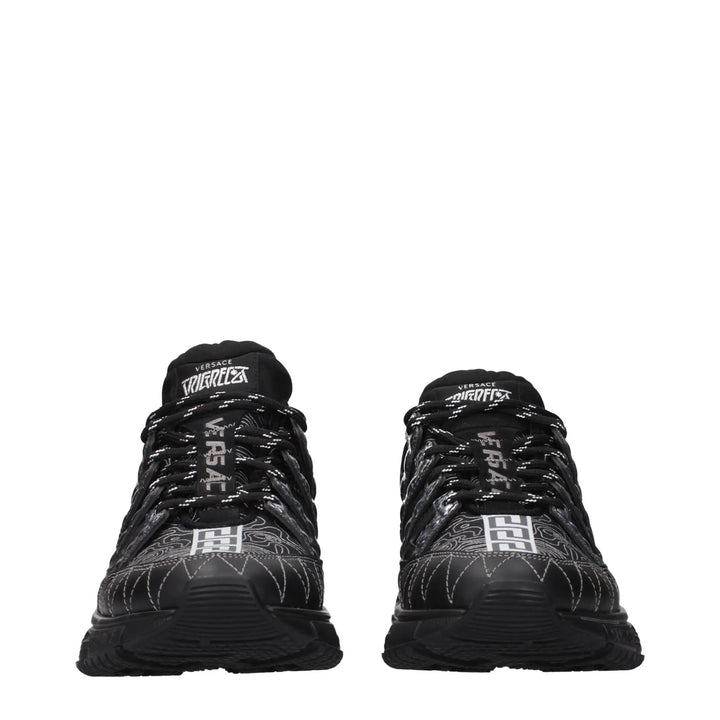 Versace Sample Sale | Versace Black Fabric Athletic Sneakers - | Designer outlet