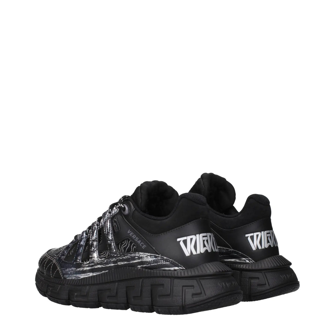 Versace Sample Sale | Versace Black Fabric Athletic Sneakers - | Designer outlet