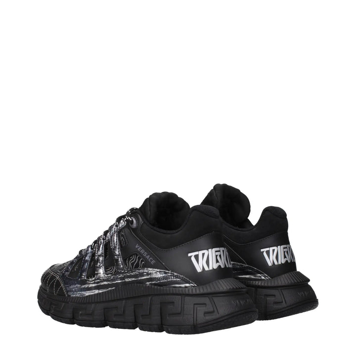 Versace Sample Sale | Versace Black Fabric Athletic Sneakers - | Designer outlet