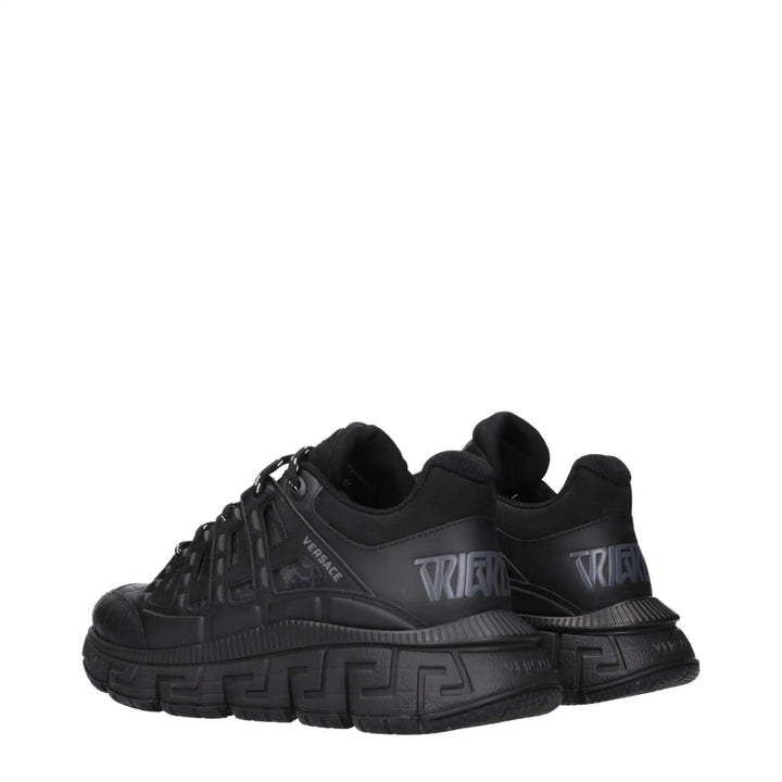Versace Sample Sale | Versace Black Fabric Athletic Sneakers - | Designer outlet