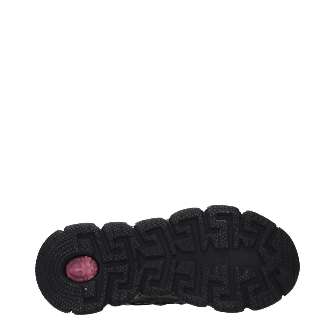 Versace Sample Sale | Versace Black Fabric Athletic Sneakers - | Designer outlet