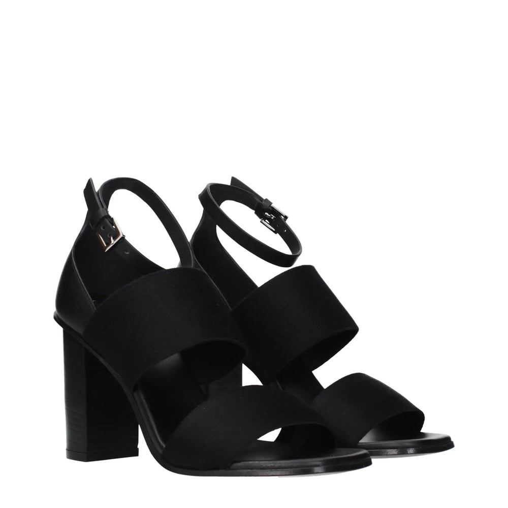 Max Mara Sample Sale | Max Mara Black Fabric Platform Sandals - | Designer outlet
