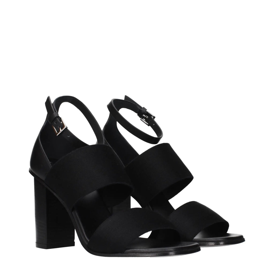 Max Mara Sample Sale | Max Mara Black Fabric Platform Sandals - | Designer outlet