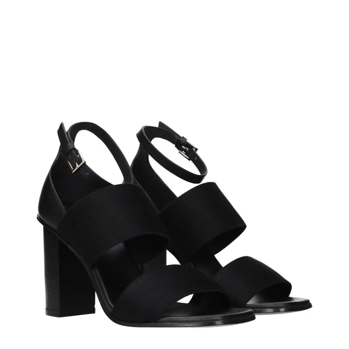 Max Mara Sample Sale | Max Mara Black Fabric Platform Sandals - | Designer outlet
