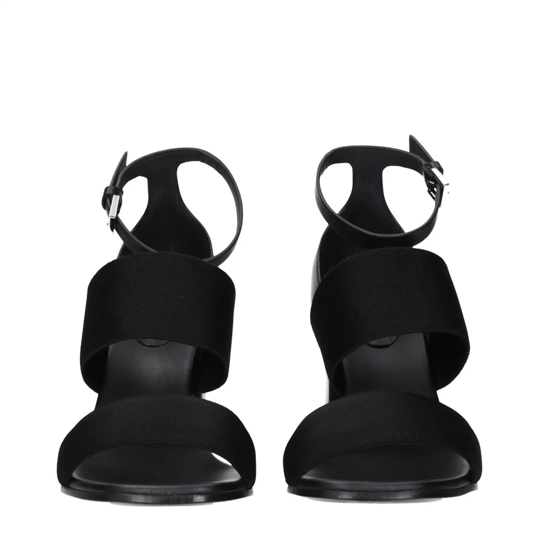 Max Mara Sample Sale | Max Mara Black Fabric Platform Sandals - | Designer outlet