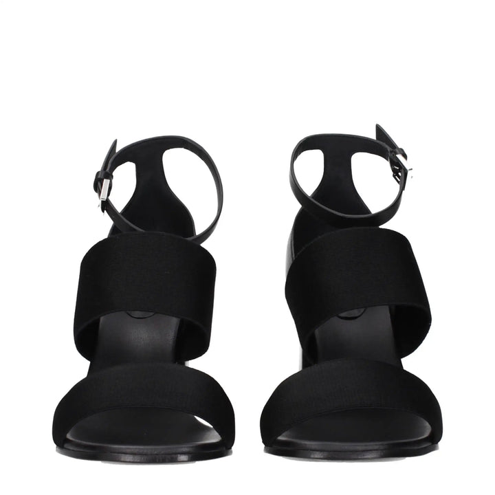 Max Mara Sample Sale | Max Mara Black Fabric Platform Sandals - | Designer outlet