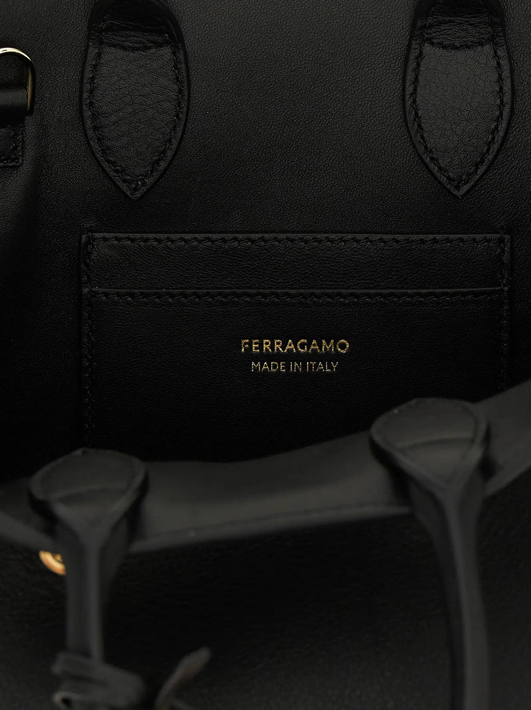 Ferragamo Sample Sale | Ferragamo Black Calfskin Handbag - | Designer outlet