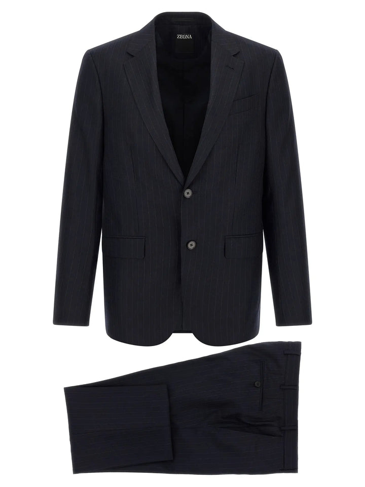 ZEGNA Sample Sale | ZEGNA Blue Wool Two-Piece Suit - | Designer outlet