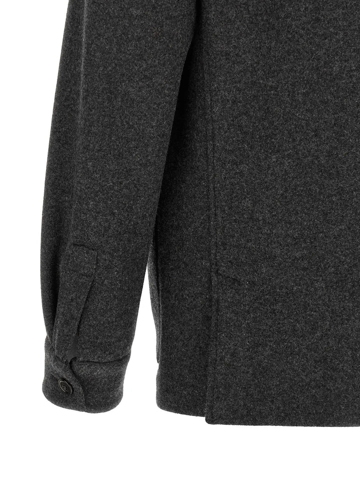 ZEGNA Sample Sale | ZEGNA Gray Wool Blouse - | Designer outlet