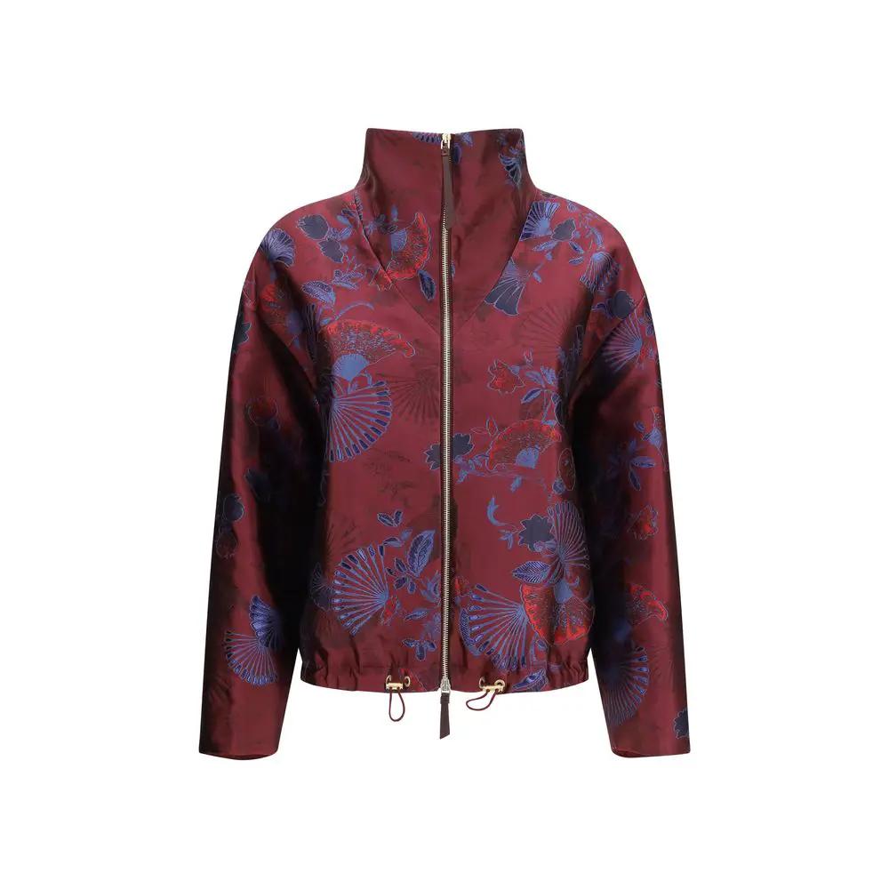 Giorgio Armani Sample Sale | Giorgio Armani Bordeaux Polyester Full-Length Jacket - | Designer outlet
