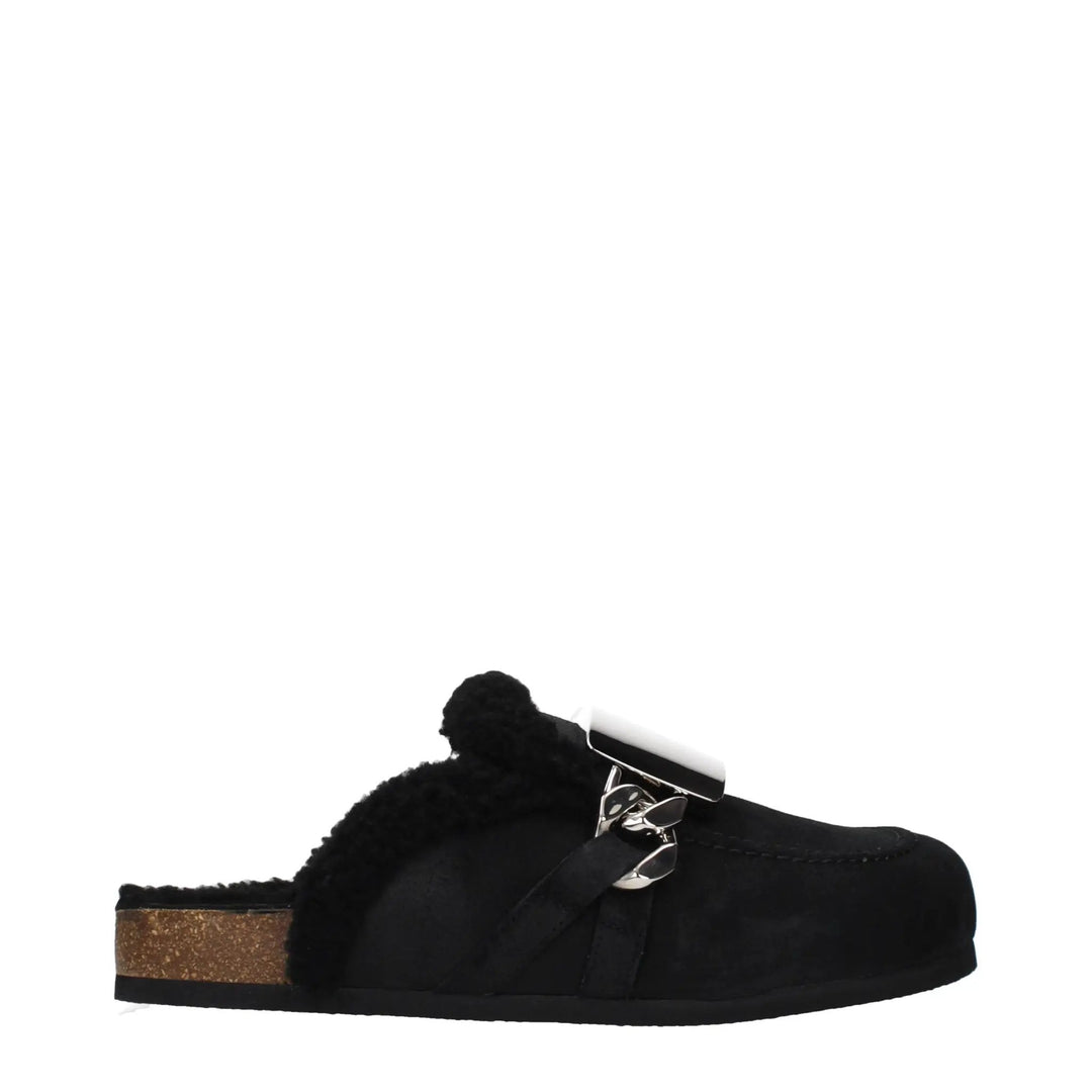 J.W.Anderson Sample Sale | J.W.Anderson Black Leather Slippers - | Designer outlet