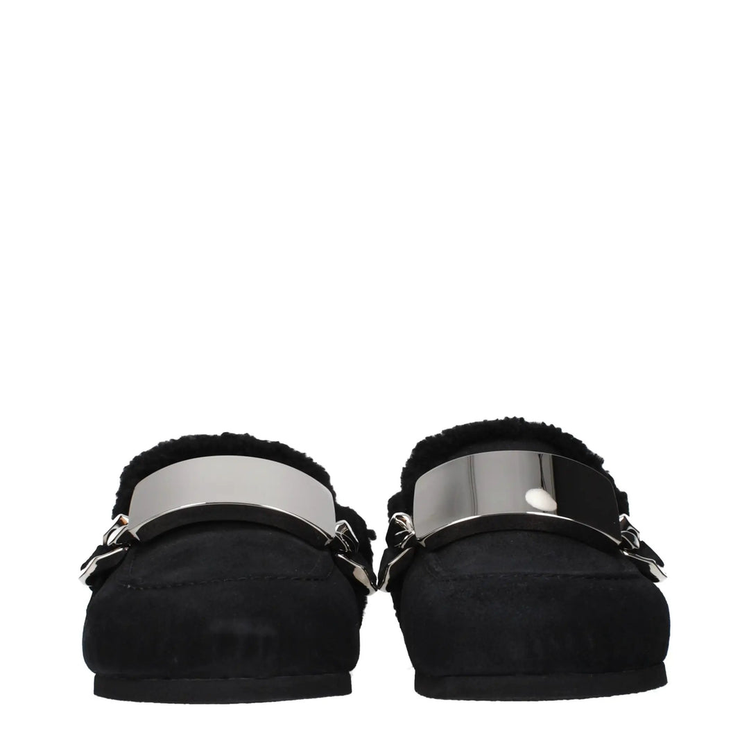 J.W.Anderson Sample Sale | J.W.Anderson Black Leather Slippers - | Designer outlet