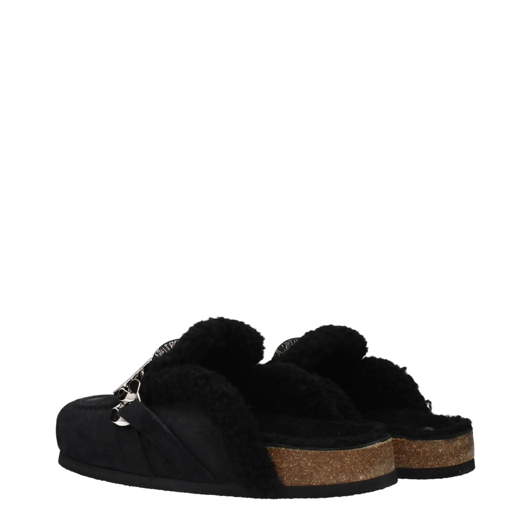 J.W.Anderson Sample Sale | J.W.Anderson Black Leather Slippers - | Designer outlet