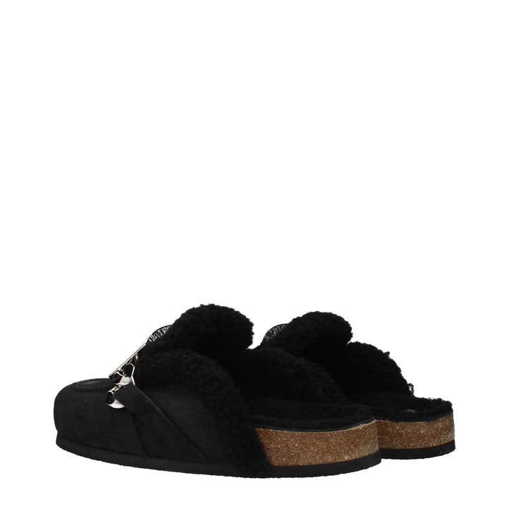 J.W.Anderson Sample Sale | J.W.Anderson Black Leather Slippers - | Designer outlet