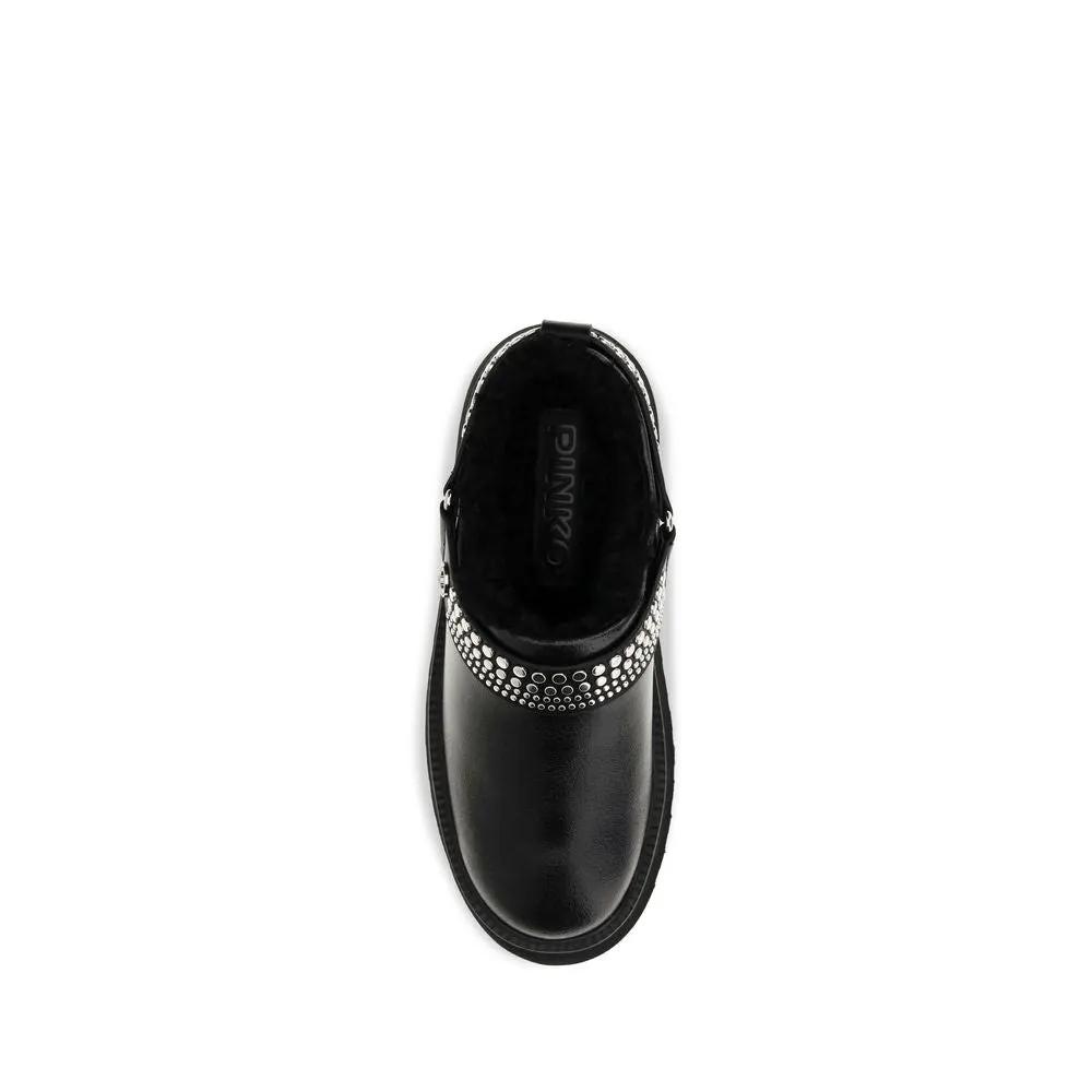 PINKO Sample Sale | PINKO Black Calf Leather Bos Taurus Clogs - | Designer outlet