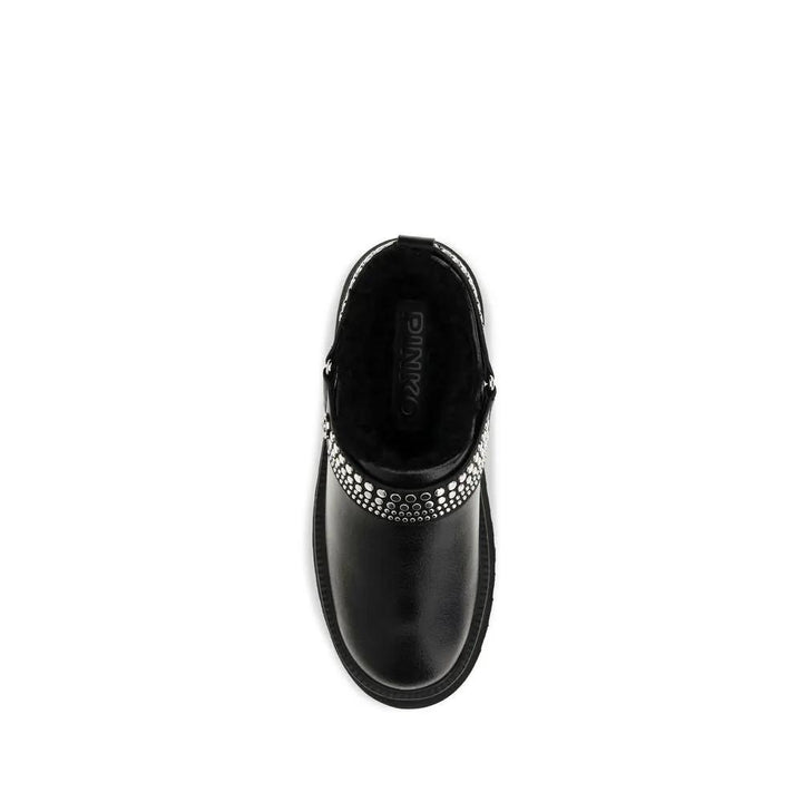 PINKO Sample Sale | PINKO Black Calf Leather Bos Taurus Clogs - | Designer outlet