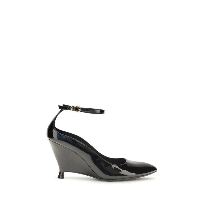 PINKO Sample Sale | PINKO Black Calf Leather Bos Taurus Platform Pumps - | Designer outlet