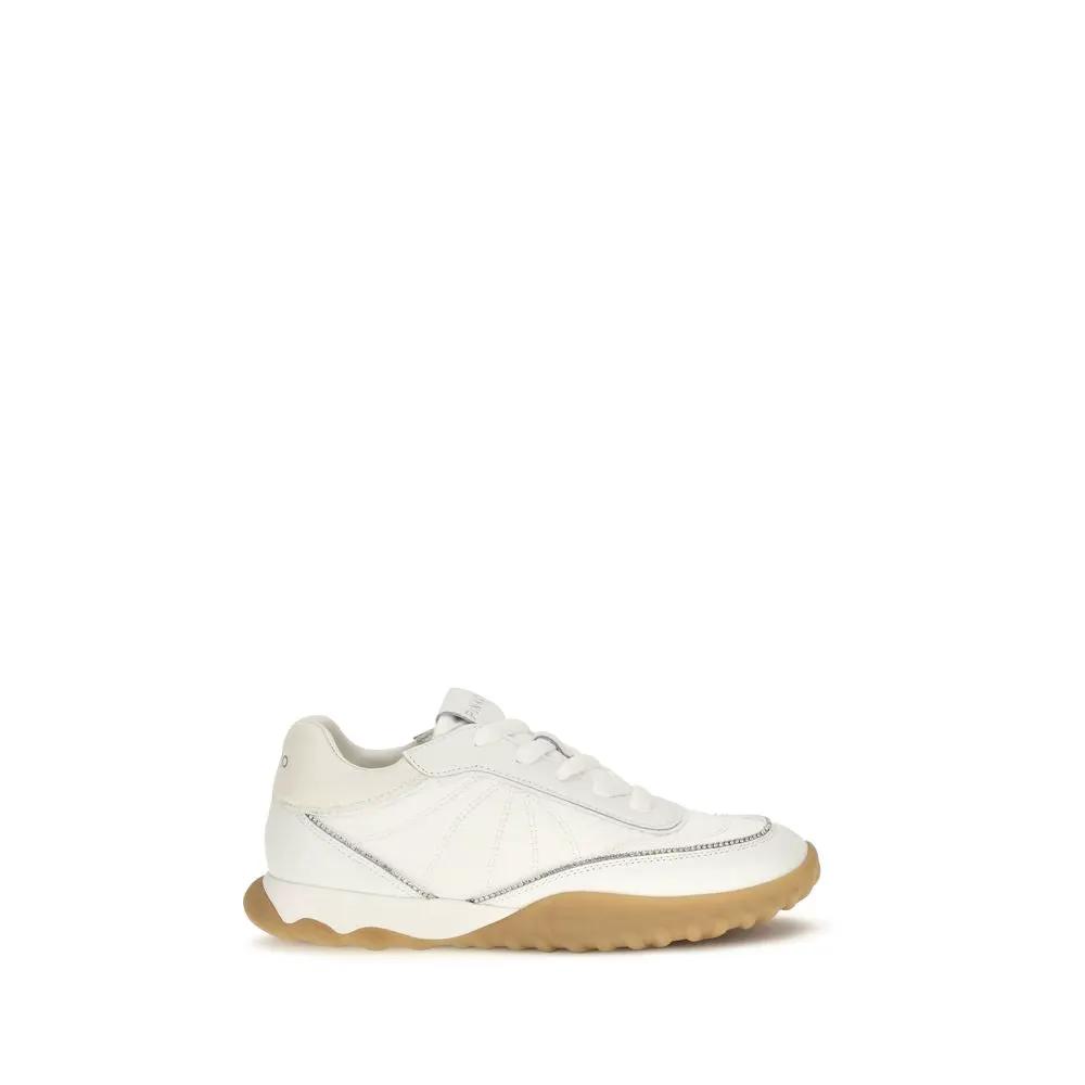 PINKO Sample Sale | PINKO White Fabric Low Top Sneakers - | Designer outlet