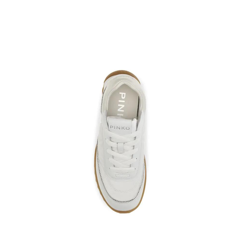 PINKO Sample Sale | PINKO White Fabric Low Top Sneakers - | Designer outlet