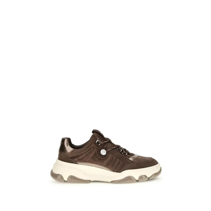 PINKO Sample Sale | PINKO Brown Calf Leather Bos Taurus Chunky Sneakers - | Designer outlet