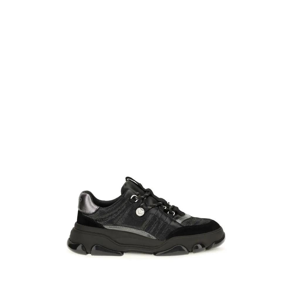 PINKO Sample Sale | PINKO Black Calf Leather Bos Taurus Chunky Sneakers - | Designer outlet