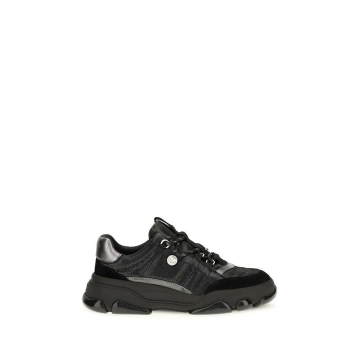 PINKO Sample Sale | PINKO Black Calf Leather Bos Taurus Chunky Sneakers - | Designer outlet